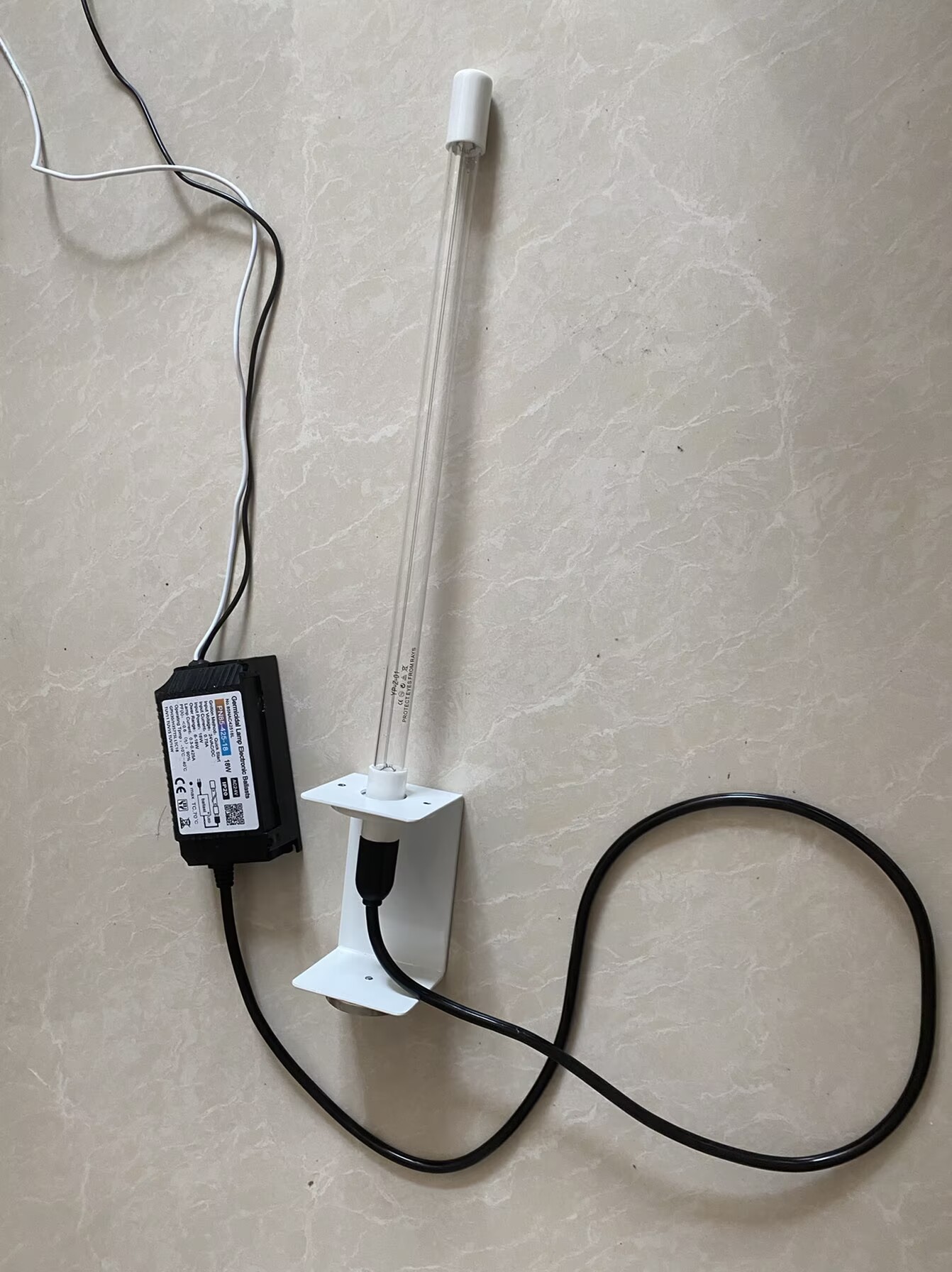 24V U Montar limpador UV com ímã 14 'pó de ar interno HAVC LUZES GERMICIDA