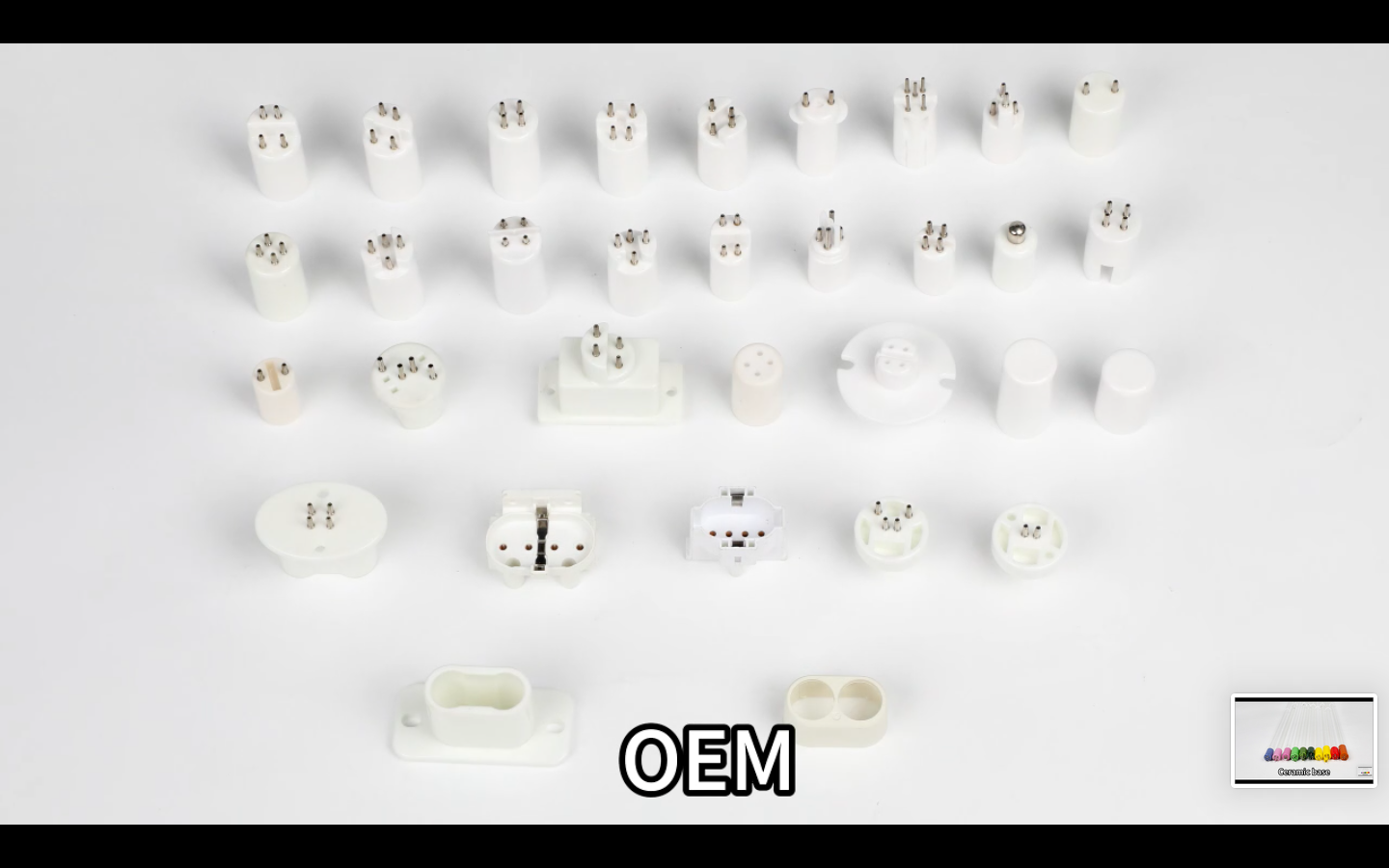 Base ceramica para várias lâmpadas UV
